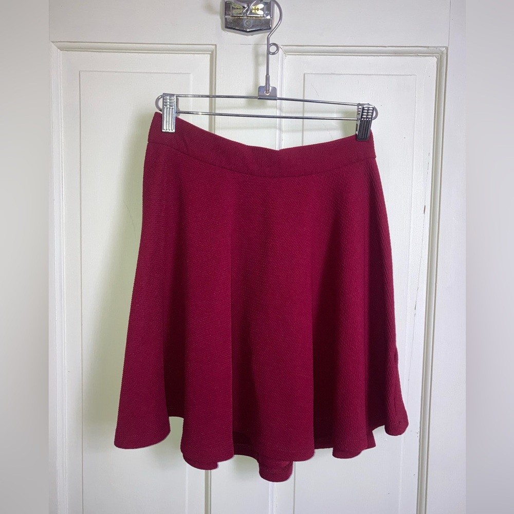 Burgundy SHEIN skirt